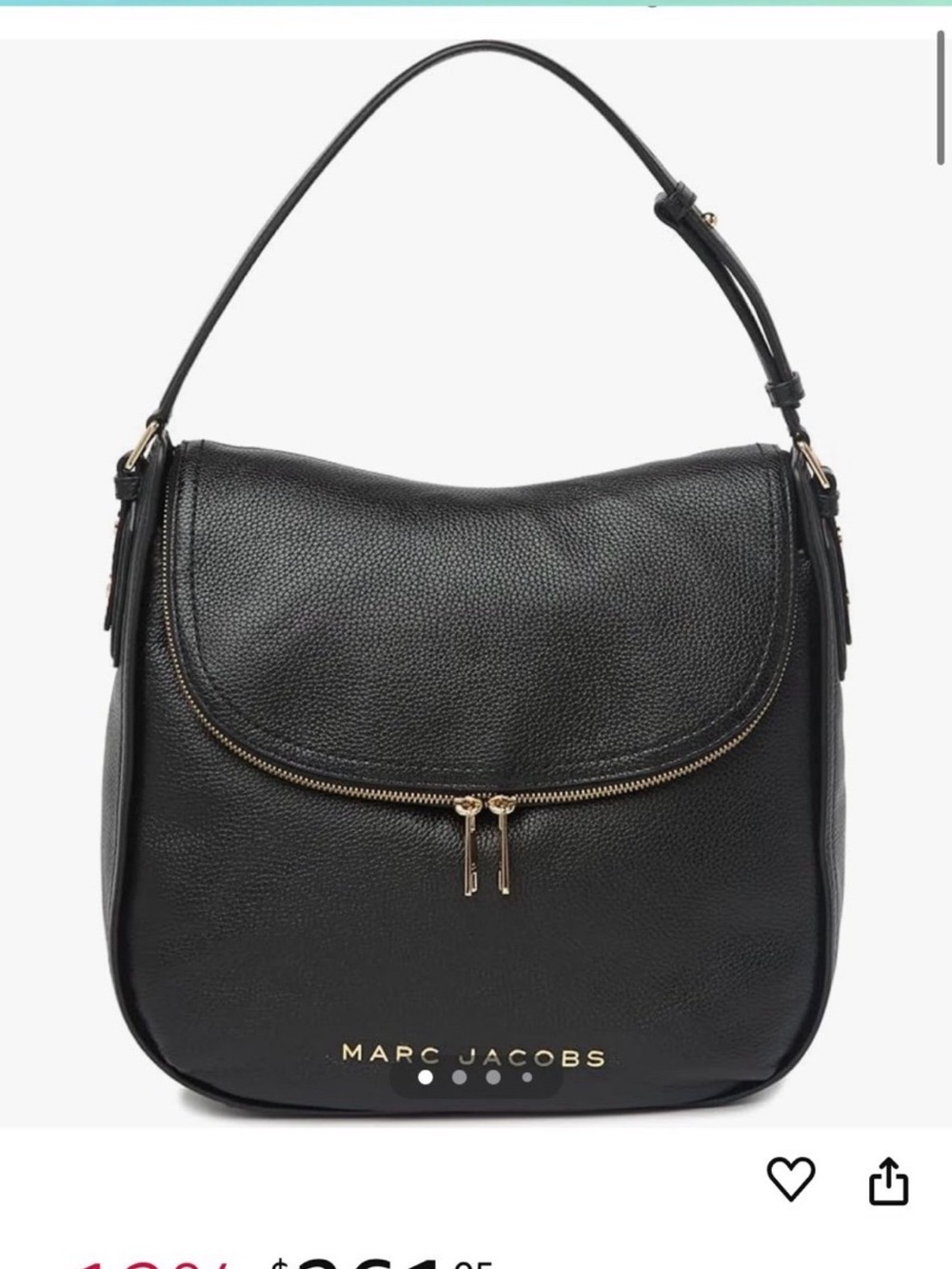 Marc Jacobs Leather Crossbody Purse Black